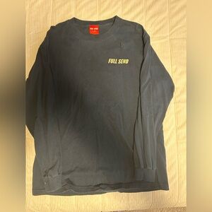 Full Send Long Sleeve T-Shirt Blue Statue Graphic Logo Streetwear Size Large
